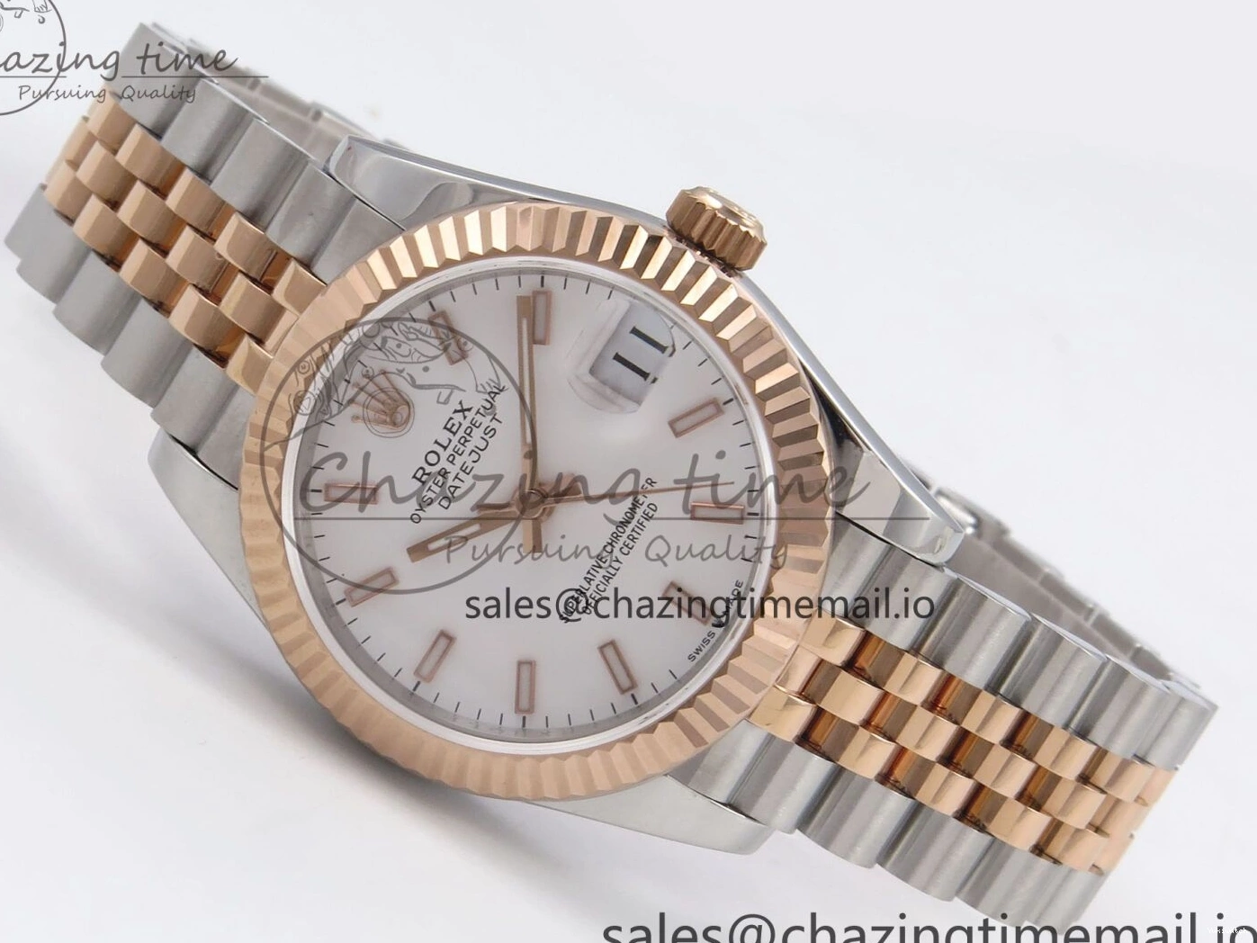 SS Bracelet Edition Dial White Best GMF 31 on RG 278271 DateJust Steel 1:1 A2824 Jubilee Stick 904L 1221